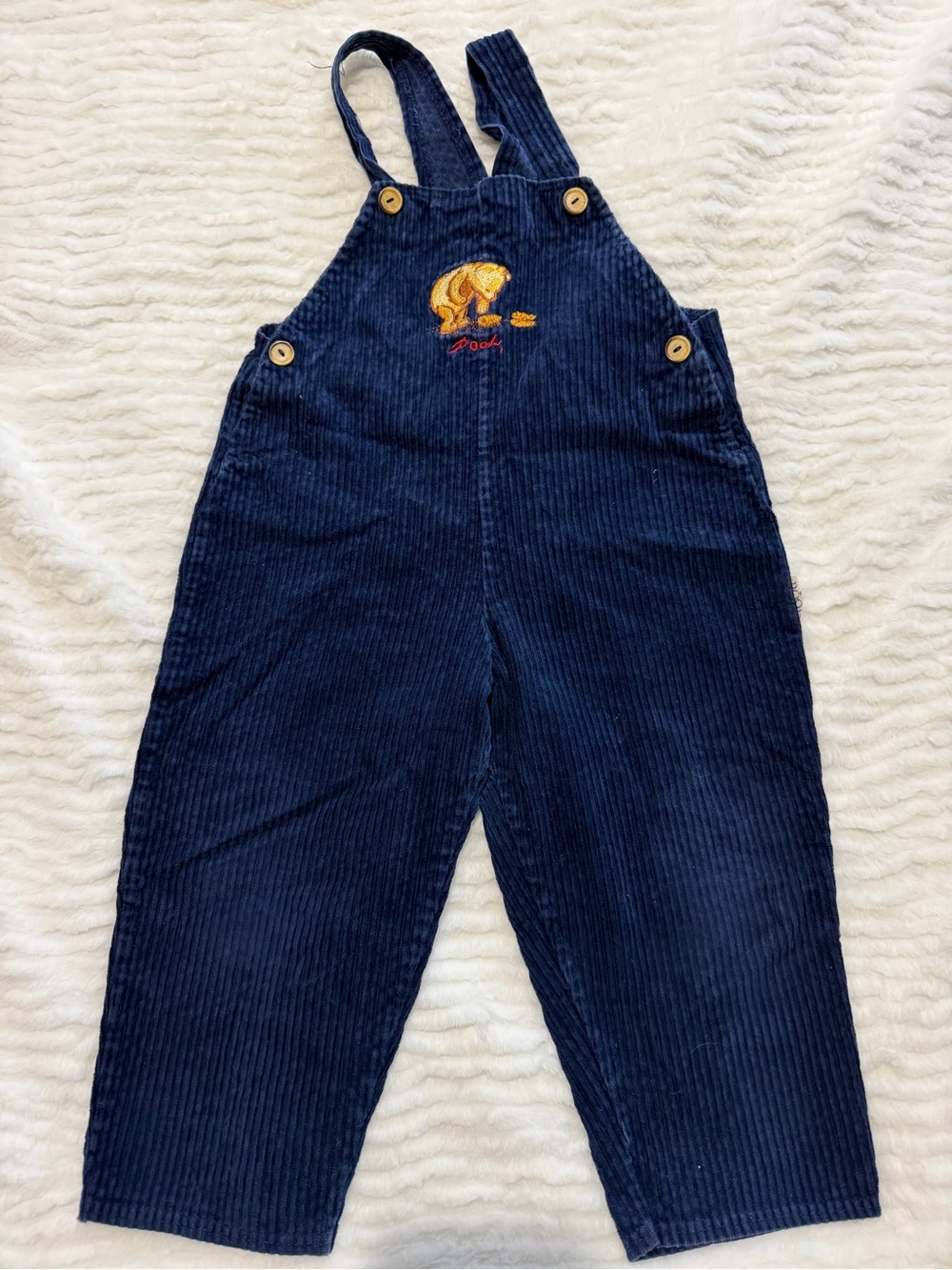 Vintage Disney Corduroy Kids Pooh Overalls